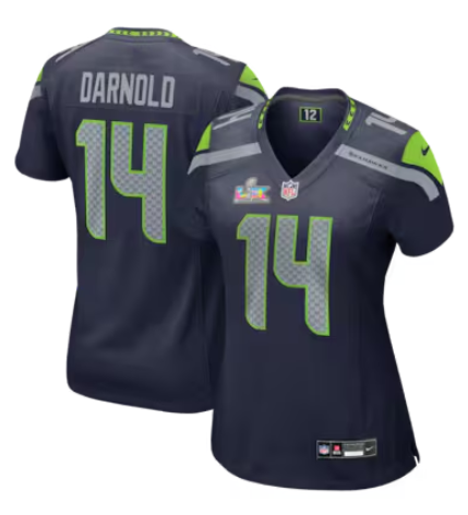Sam Darnold, Seattle Seahawks Nike Super Bowl LX Patch Game Jers